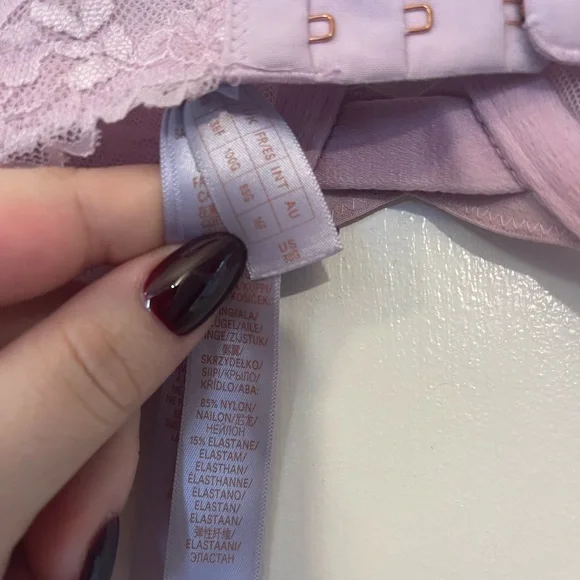 SavagexFenty Pink Lace Unlined Underwire Bra - Picture 3 of 3
